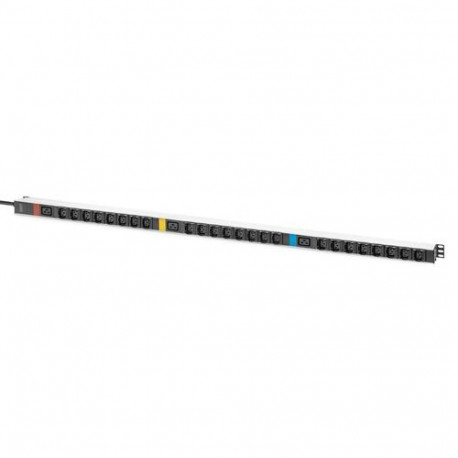 Digitus Basic IT PDU, 3-phase 16A, 24 x C13, 3 x C19, 3 m supply cable, IEC 60309 16 A plug
