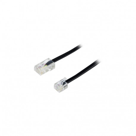 Deltaco DEL-1701S telephone cable 1 m Black