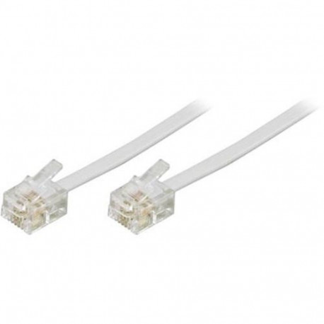 Deltaco DEL-159F telephone cable 2 m White