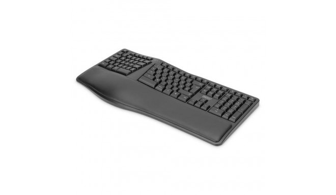 Digitus Ergonomic Keyboard, Wireless, 2.4 GHz