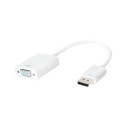 LogiLink CV0059B video cable adapter VGA (D-Sub) DisplayPort White