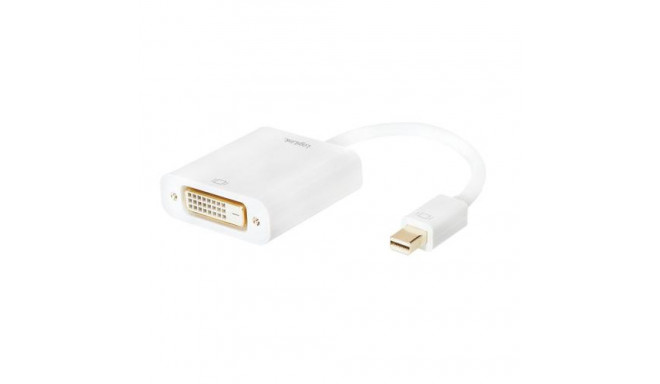 LogiLink CV0037B video cable adapter 0.15 m Mini DisplayPort DVI White