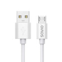 Savio 3 m USB 2.0 USB A - Micro USB White CL-167 USB cable Micro-USB A