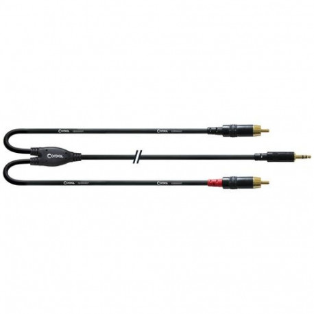 Cordial CFY 3 WCC audio cable 3 m 2 x RCA 3.5mm Black