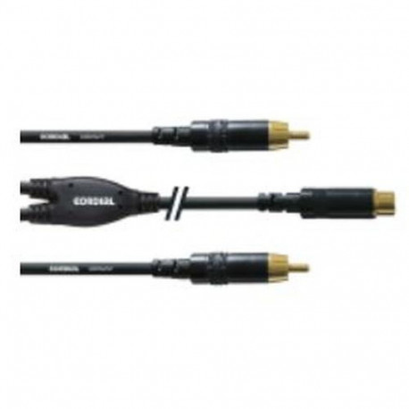 Cordial CFY 0.3 ECC audio cable 0.3 m RCA 2 x RCA Black