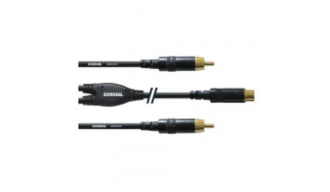 Cordial CFY 0.3 ECC audio cable 0.3 m RCA 2 x RCA Black