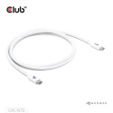 CLUB3D USB 80Gbps Certified 240W 8K240Hz Type-C® 1.2m / 3.94ft White Cable