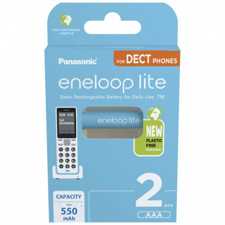 Panasonic | Rechargeable Batteries | ENELOOP Lite BK-4LCCE/2DE | AAA | 550 mAh | 2 pc(s)