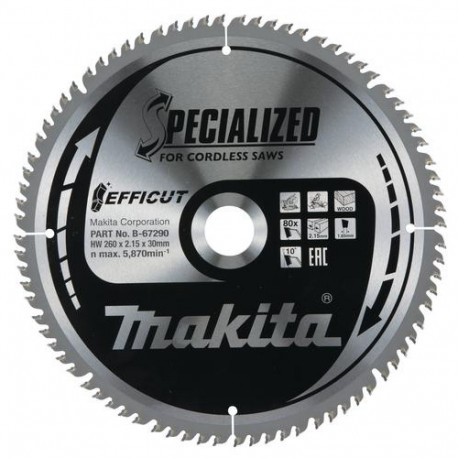Makita B-67290 circular saw blade 26 cm 1 pc(s)