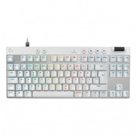 Logitech G 920-013287 keyboard Gaming USB QWERTY Nordic White