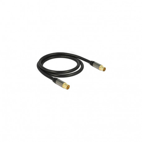 DeLOCK 88922 coaxial cable RG-6/U 1 m IEC Black