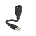 DeLOCK 15cm USB 2.0 USB cable 0.15 m USB A Black