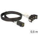 DeLOCK 83392 Serial Attached SCSI (SAS) cable 0.5 m Black, Silver