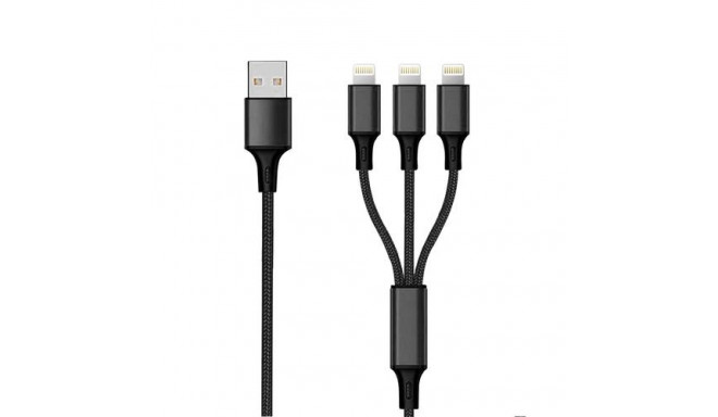 2GO 797155 lightning cable 1.5 m Black