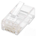 Intellinet RJ45 Modular Plugs, Cat5e, UTP, 2-prong, for stranded wire, 15 µ gold plated contacts, 10