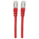 Intellinet Network Patch Cable, Cat6, 1m, Red, Copper, S/FTP, LSOH / LSZH, PVC, RJ45, Gold Plated Co