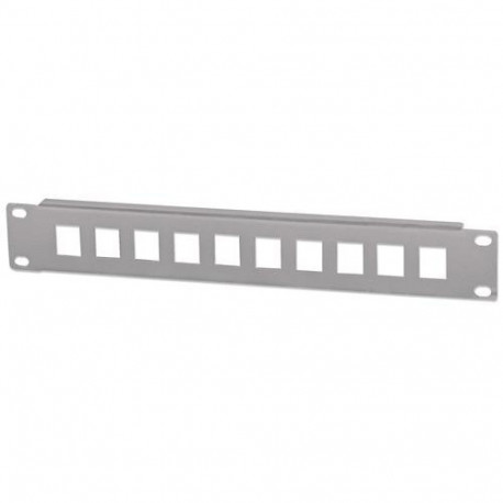 Intellinet Patch Panel, Blank, 10", 1U, 10-Port, Grey
