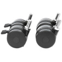 Intellinet Caster Wheel Set for 19&quot; Racks, Set of Four, Two Brakes, Heavy-Duty