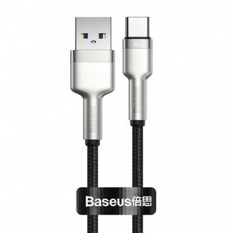 Baseus CAKF000201 USB cable USB 2.0 2 m USB A USB C 0.48 Gbit/s 66 W Black, Silver