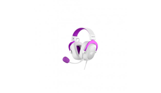 Havit H2002d - gaming headphones, white and purple