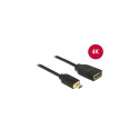 DeLOCK 0.2m, HDMI-A/HDMI Micro-D HDMI cable HDMI Type D (Micro) HDMI Type A (Standard) Black