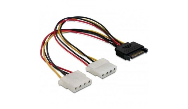 DeLOCK SATA 15pin &gt; 2x 4pin Molex female 20cm