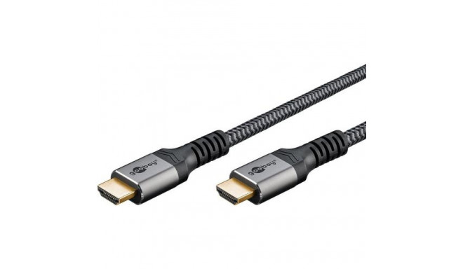 Goobay 64999 HDMI cable 0.5 m HDMI Type A (Standard) Black, Silver