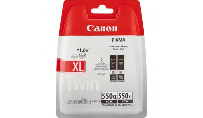 Canon PGI-550BK Black Ink Cartridge (Twin Pack)