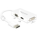 DeLOCK 0.16m DisplayPort/VGA+HDMI+DVI-D VGA (D-Sub)+ HDMI + DVI White