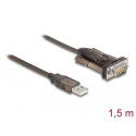 DeLOCK Adapter USB 2.0 Type-A to 1 x Serial RS-232 D-Sub 9 pin male with screws 1.5 m