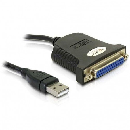 DELOCK USB1.1 Kabel A -> D-Sub25 St/Bu 0.80m sw