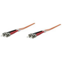 Intellinet Fiber Optic Patch Cable, OM1, ST/ST, 1m, Orange, Duplex, Multimode, 62.5/125 µm, LSZH, Fi