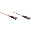 Intellinet Fiber Optic Patch Cable, OM1, ST/ST, 1m, Orange, Duplex, Multimode, 62.5/125 µm, LSZH, Fi