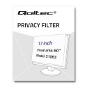 Qoltec 51063 display privacy filters Frameless display privacy filter 43.2 cm (17&quot;)