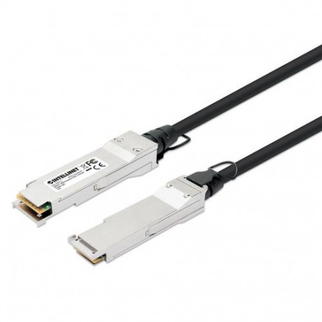 Intellinet 2m 40G QSFP+ Passive Direct Attach Copper Twinax Cable 30AWG MSA QSFP-H40G-CU2M compatibl
