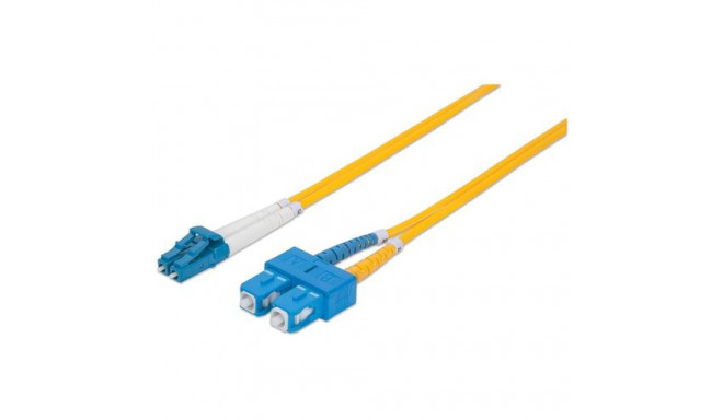 Intellinet Fiber Optic Patch Cable, OS2, LC/SC, 3m, Yellow, Duplex, Single-Mode, 9/125 µm, LSZH, Fib