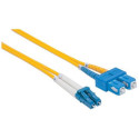 Intellinet Fiber Optic Patch Cable, OS2, LC/SC, 3m, Yellow, Duplex, Single-Mode, 9/125 µm, LSZH, Fib