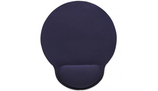 Manhattan Wrist Gel Support Pad and Mouse Mat, Blue, 241 × 203 × 40 mm, non slip base, Lifetime Warr