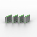 Lindy USB Type C Port Blockers (Without Key) - Pack of 10, Green