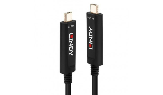 Lindy 15m Fibre Optic Hybrid USB Type C Cable, Audio / Video Only