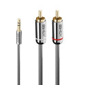 Lindy 3m 3.5mm to Phono Audio Cable, Cromo Line