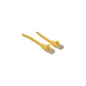 Intellinet Network Patch Cable, Cat6, 3m, Yellow, CCA, U/UTP, PVC, RJ45, Gold Plated Contacts, Snagl