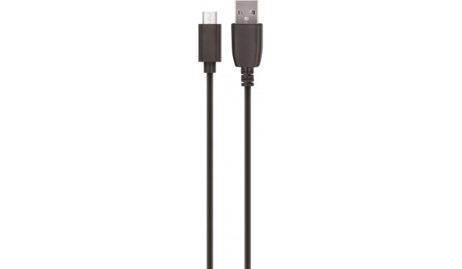 Setty kaabel USB - microUSB 2A 1m, must