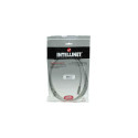 Intellinet Network Patch Cable, Cat5e, 2m, Grey, CCA, U/UTP, PVC, RJ45, Gold Plated Contacts, Snagle
