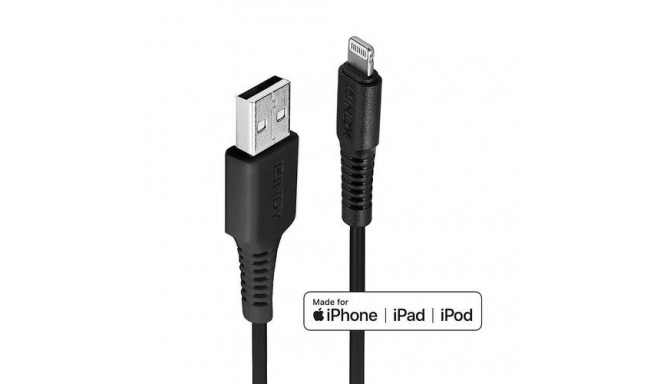 Lindy 2m USB Type A to Lightning Cable, Black