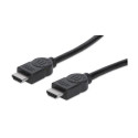Manhattan HDMI Cable, 4K@30Hz (High Speed), 15m, Male to Male, Black, Equivalent to HDMM15M, Ultra H