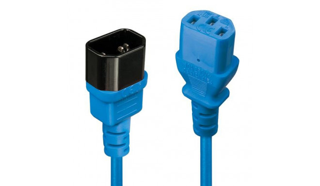 Lindy 1m IEC C13 Extension Cable, Blue