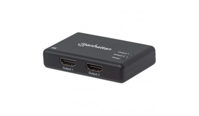 Manhattan HDMI Splitter 2-Port , 4K@30Hz, Displays output from x1 HDMI source to x2 HD displays (sam