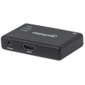 Manhattan HDMI Splitter 2-Port , 4K@30Hz, Displays output from x1 HDMI source to x2 HD displays (sam