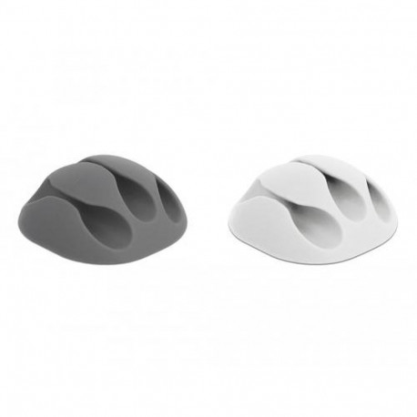 DeLOCK 18297 cable organizer Desk/Wall Cable holder Grey, White 6 pc(s)